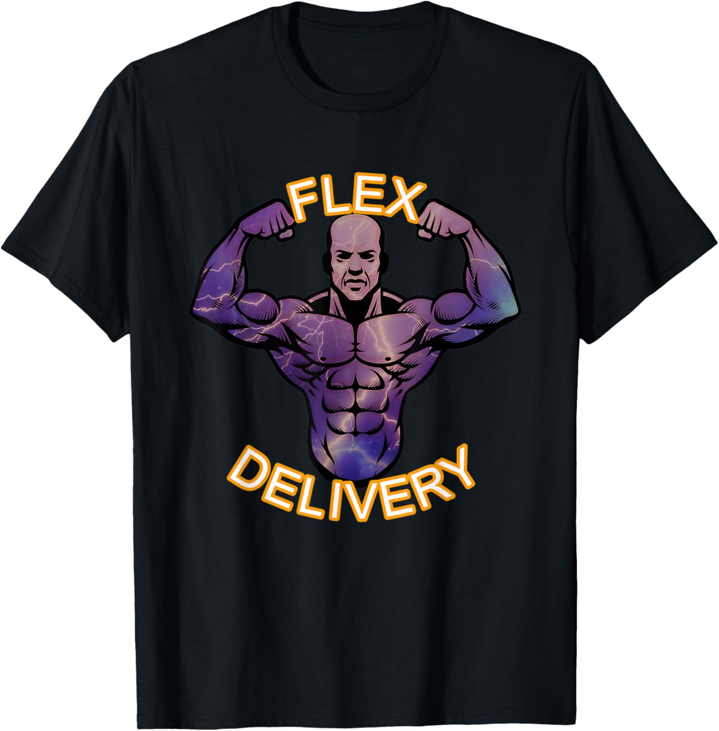 Flex Delivery T Shirt for Delivery Driver Lightning
